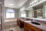 Master Bath with tub and dual sinks
